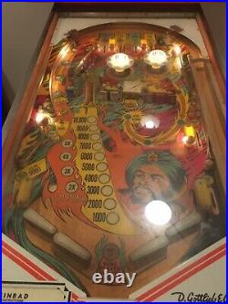 Vintage 1978 Gottlieb Sinbad Pinball Machine Lights Working Rare Collectible