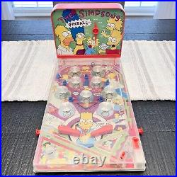 Vintage 1990 The Simpsons Fox Table Top Pinball Game Sharon 20x10 Tested