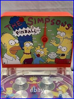 Vintage 1990 The Simpsons Table Top Pinball Game Sharon 20x10 Tested Complete