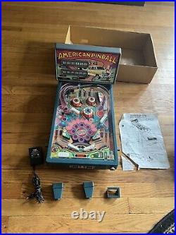 Vintage 1991 TOMY American Electronic Tabletop Pinball Machine Complete with Box