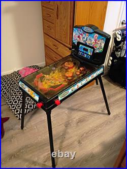 Vintage 2000 Digimon Electronic Standing Pinball Machine Funrise Tested & Work