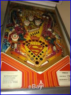 Vintage Atari Original Superman Pinball Machine