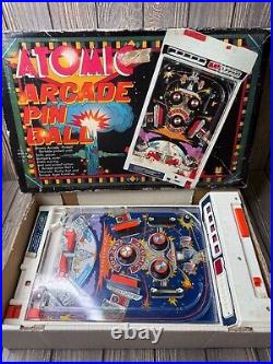 Vintage Atomic Arcade Pinball Machine TOMY