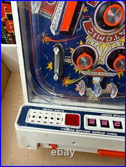 Vintage Atomic Arcade Pinball Machine TOMY