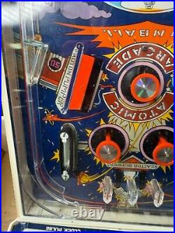 Vintage Atomic Arcade Pinball Machine TOMY