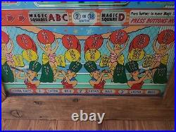 Vintage BALLY Big Show Bingo Pinball Machine Original Back Glass 28x 24 Framed