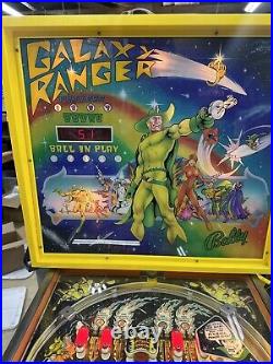 Vintage Bally 1970s Galaxy Ranger Pinball Machine Works Tested Great