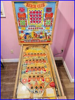 Vintage Bally Beach Club Bingo Pinball Machine