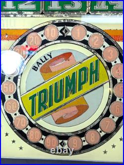 Vintage Bally Triumph pinball machine 1940s Glass Wall Display Framed