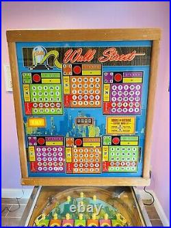 Vintage Bally Wall Street Bingo Pinball Machine