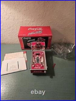 Vintage Coca-Cola 1998 Enesco PinBall Machine-Excellent WithBox & Inserts