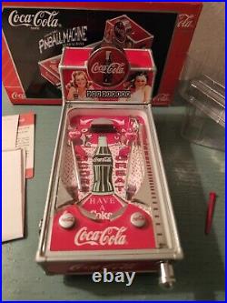 Vintage Coca-Cola 1998 Enesco PinBall Machine-Excellent WithBox & Inserts