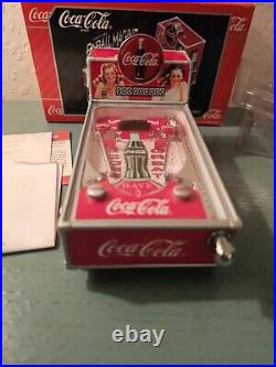 Vintage Coca-Cola 1998 Enesco PinBall Machine-Excellent WithBox & Inserts