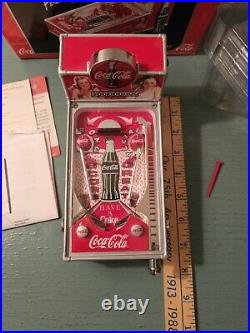 Vintage Coca-Cola 1998 Enesco PinBall Machine-Excellent WithBox & Inserts