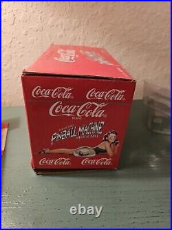 Vintage Coca-Cola 1998 Enesco PinBall Machine-Excellent WithBox & Inserts