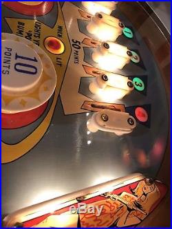 Vintage Gottlieb Wedge Head Fun Land Pinball Arcade Machine Carnival Art LEDs