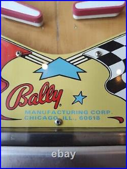 Vintage Indianapolis 500 Bally pinball machine graphics works original racing