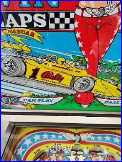 Vintage Indianapolis 500 Bally pinball machine graphics works original racing