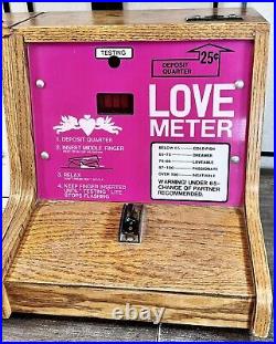 Vintage Lifeline & Love Meter Test Impulse Coin Op Game Vending Machine Working