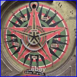 Vintage Lindstrom's Gold Star Pinball Game Board Game Room Decor