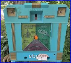 Vintage Marx Pinball Game Electric Blue Toy Arcade FOR REPAIR