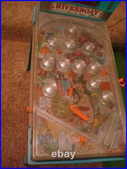 Vintage Marx RIVERBOAT Pinball Game Electric Blue Toy Arcade WORKS WELL