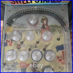 Vintage Marx Sweepstakes Pinball Game Electric Horse Racing Blue Toy Arcade