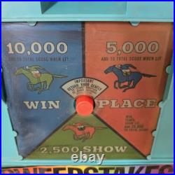 Vintage Marx Sweepstakes Pinball Game Electric Horse Racing Blue Toy Arcade