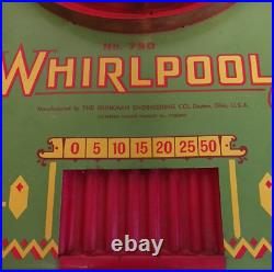 Vintage Metal Toy Marble PinBall Whirlpool No. 790 Brinkman 3 marbles 14x 20
