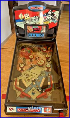 Vintage Monopoly Electronic Pinball Machine Game 2000 Hasbro TESTED Power Supply