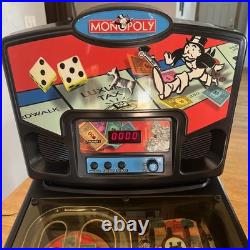 Vintage Monopoly Electronic Pinball Machine Game 2000 Hasbro TESTED Power Supply