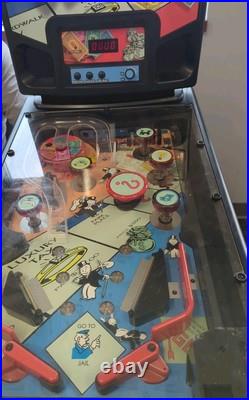 Vintage Monopoly Electronic Pinball Machine Game 2000 Hasbro With Legs WORKING