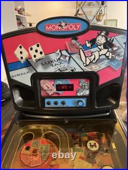 Vintage Monopoly Electronic Pinball Machine Game 2000 Hasbro With Legs WORKING