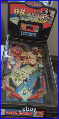 Vintage Monopoly Electronic Pinball Machine Game 2000 Hasbro With Legs WORKING