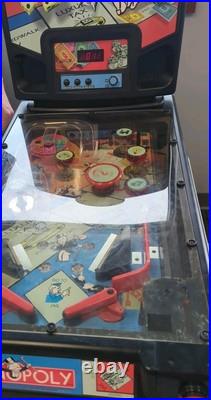 Vintage Monopoly Electronic Pinball Machine Game 2000 Hasbro With Legs WORKING