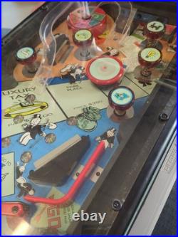 Vintage Monopoly Electronic Pinball Machine Game 2000 Hasbro With Legs WORKING