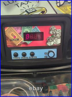 Vintage Monopoly Electronic Pinball Machine Game 2000 Hasbro With Legs WORKING