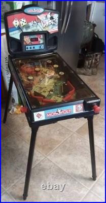 Vintage Monopoly Pinball Machine Game by Hasbro Working 2000 Good Shape