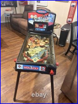 Vintage Monopoly Pinball Machine Game by Hasbro Working RARE with Manual