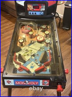 Vintage Monopoly Pinball Machine Game by Hasbro Working RARE with Manual