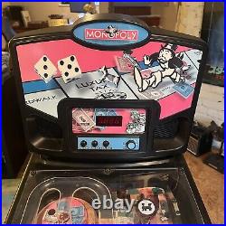 Vintage Monopoly Pinball Machine Game by Hasbro Working Sound 2000 EUC See Video