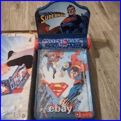 Vintage Superman Tabletop Pinball Machine Saving the World Rare 2004