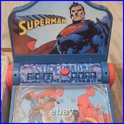 Vintage Superman Tabletop Pinball Machine Saving the World Rare 2004