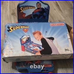 Vintage Superman Tabletop Pinball Machine Saving the World Rare 2004