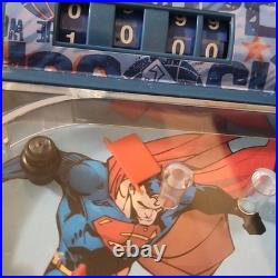 Vintage Superman Tabletop Pinball Machine Saving the World Rare 2004