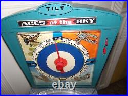 Vintage Tilt Louis Marx & Co Aces of The Sky Pinball Machine