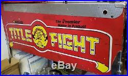 Vintage Title Fight Pinball Machine 1990 by Gottlieb Excellent Condition