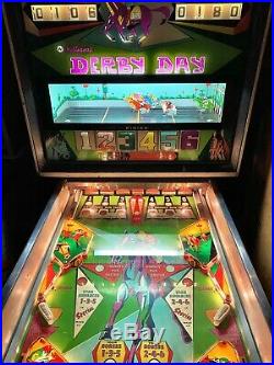 Vintage Williams Derby Day Horse Racing Pinball Arcade Machine Ready To Play