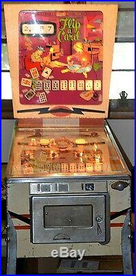 Vintage Working 1970 Gottlieb's Flip A Card Pinball Machine