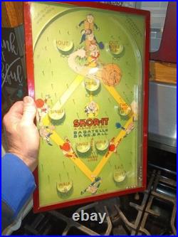 Vintage skor -it baseball pinball game orig. Box grandpas hardware store stock